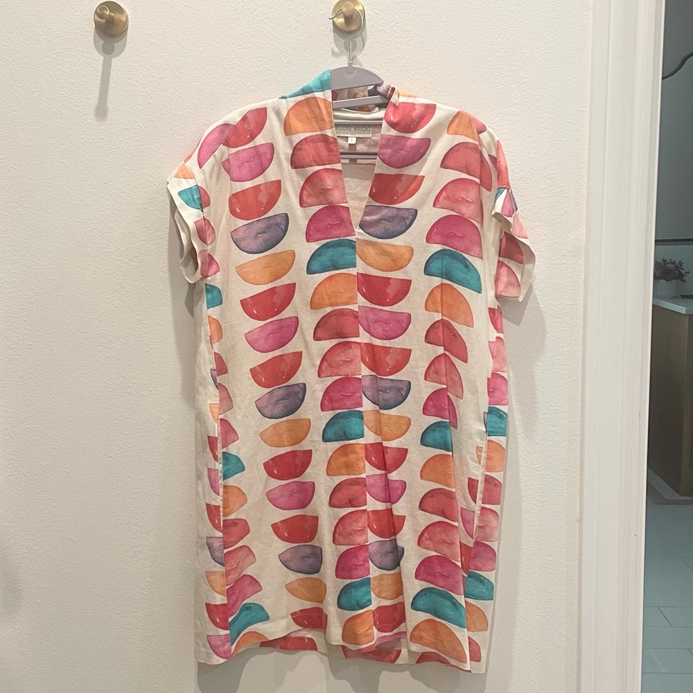 Brooke Wright Colorful Geometric Print Dress